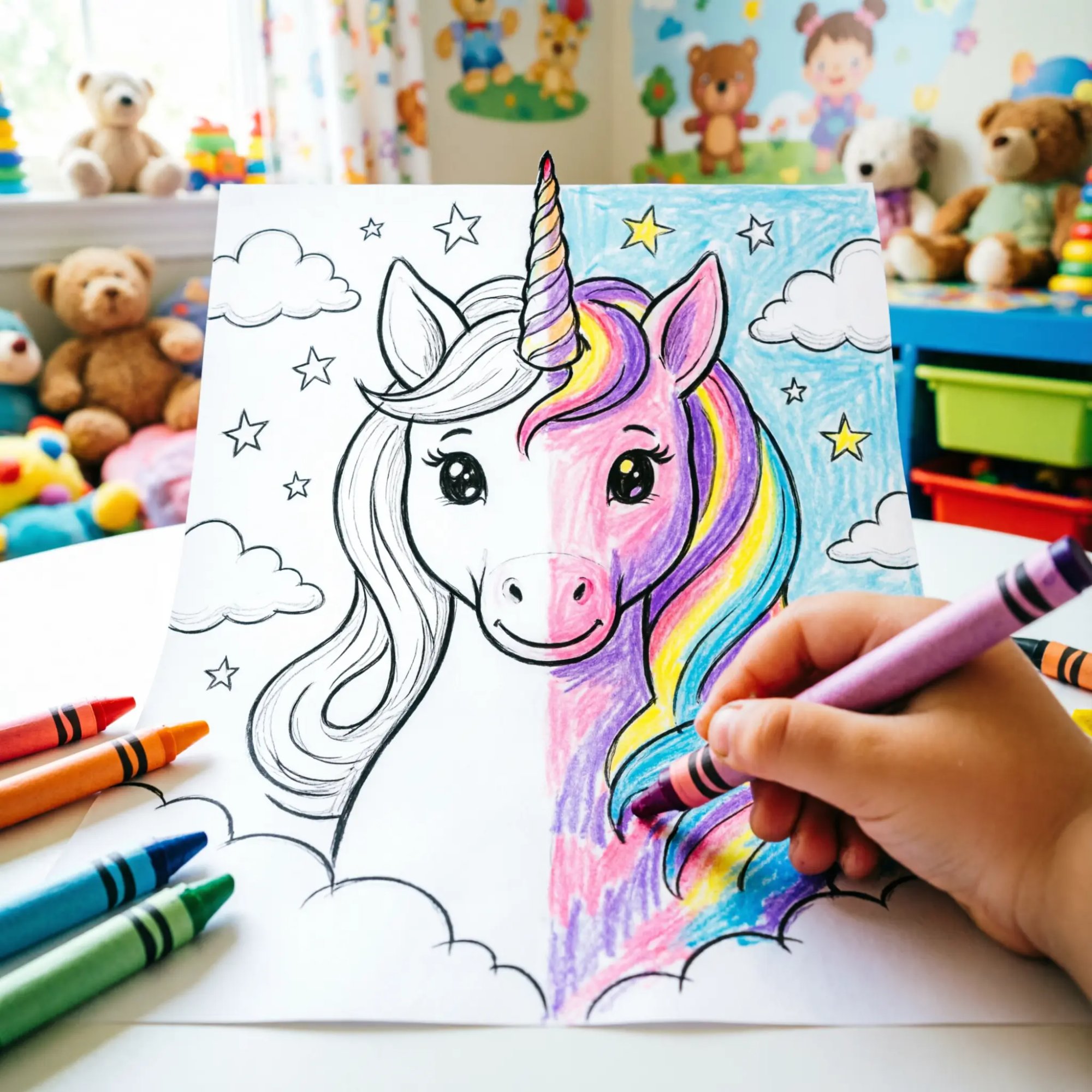 صفحة تلوين يونيكورن